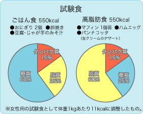 ご飯食と高脂肪食比較図