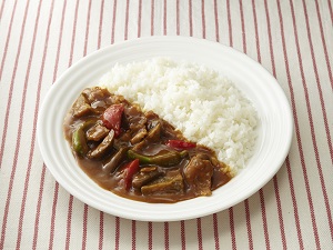 なすと豚ばらの炒カレー