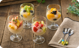 米粉でつくる冷たいフルーツ餡