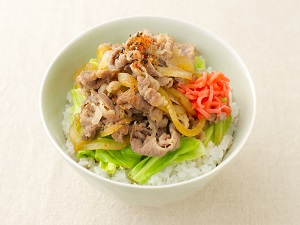 レンジ牛丼